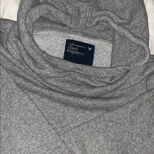 AEO Medium Gray Cowl Neck Pullover